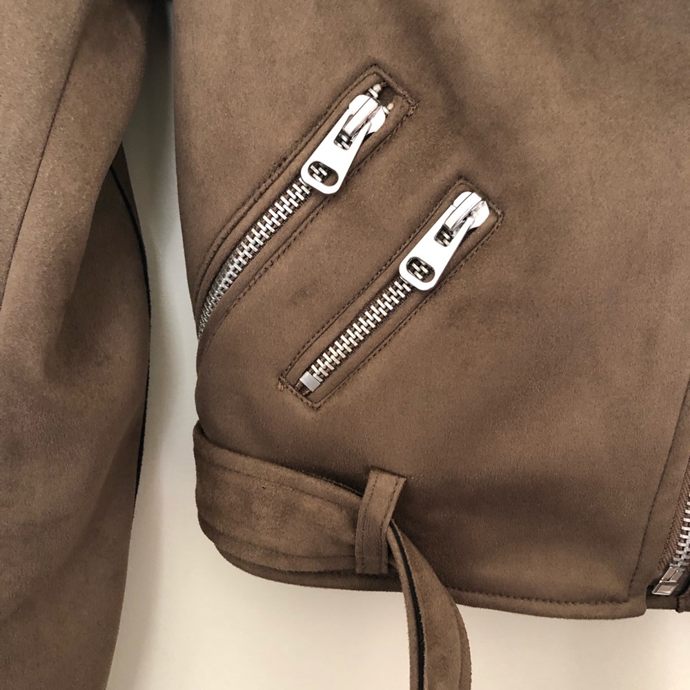 Zara Faux Suede Moto Jacket - Picture 5 of 6